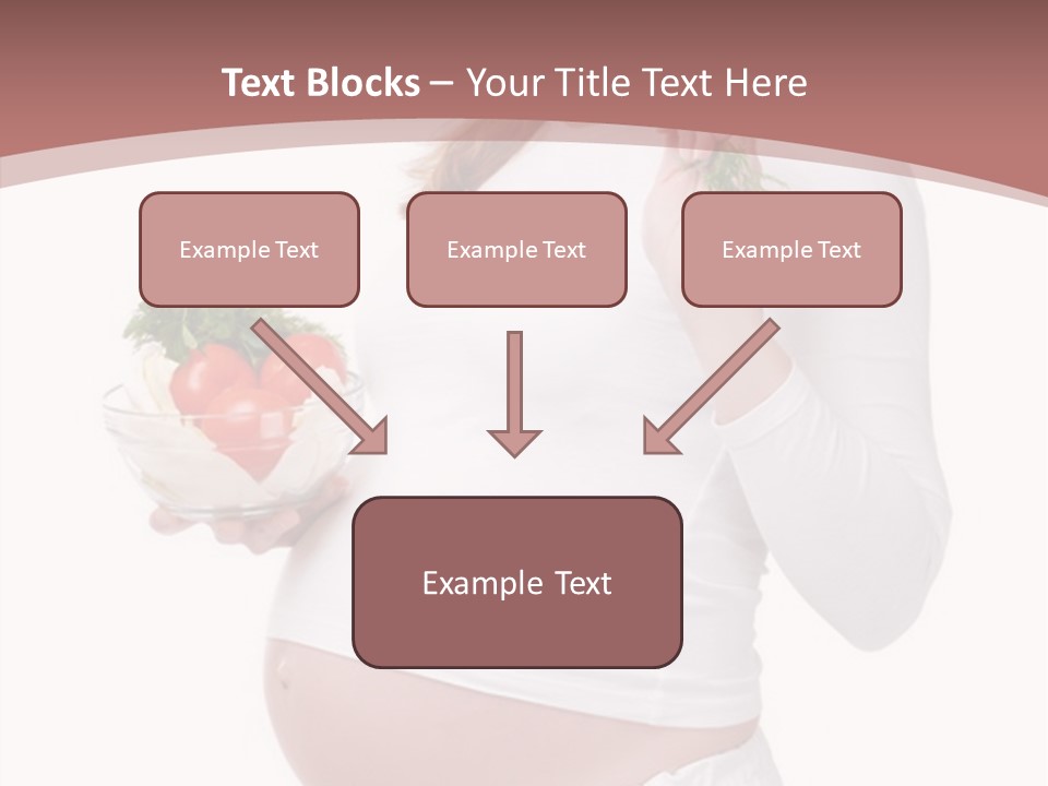 White Pregnancy Salad PowerPoint Template
