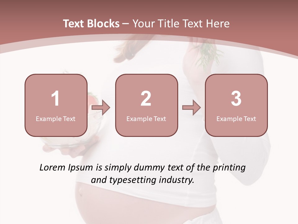 White Pregnancy Salad PowerPoint Template
