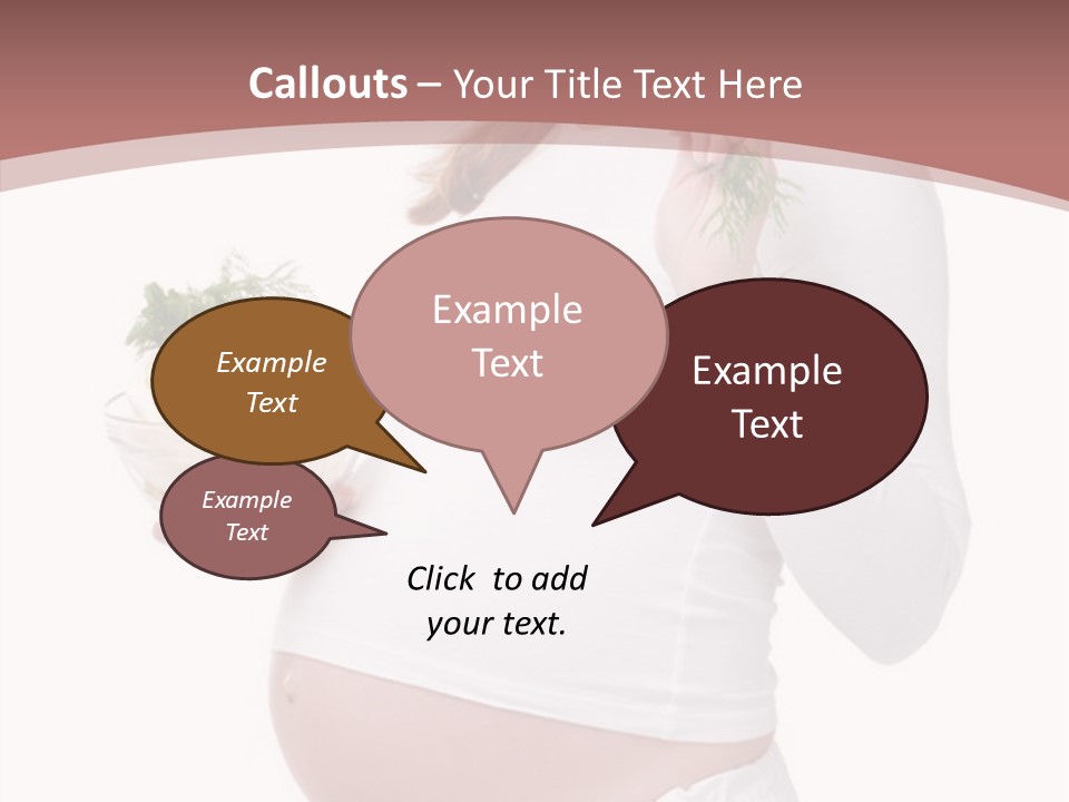 White Pregnancy Salad PowerPoint Template