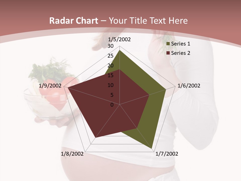 White Pregnancy Salad PowerPoint Template