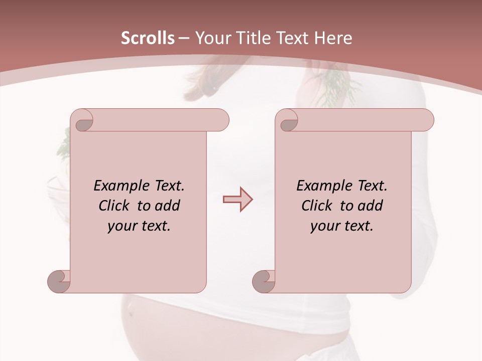 White Pregnancy Salad PowerPoint Template