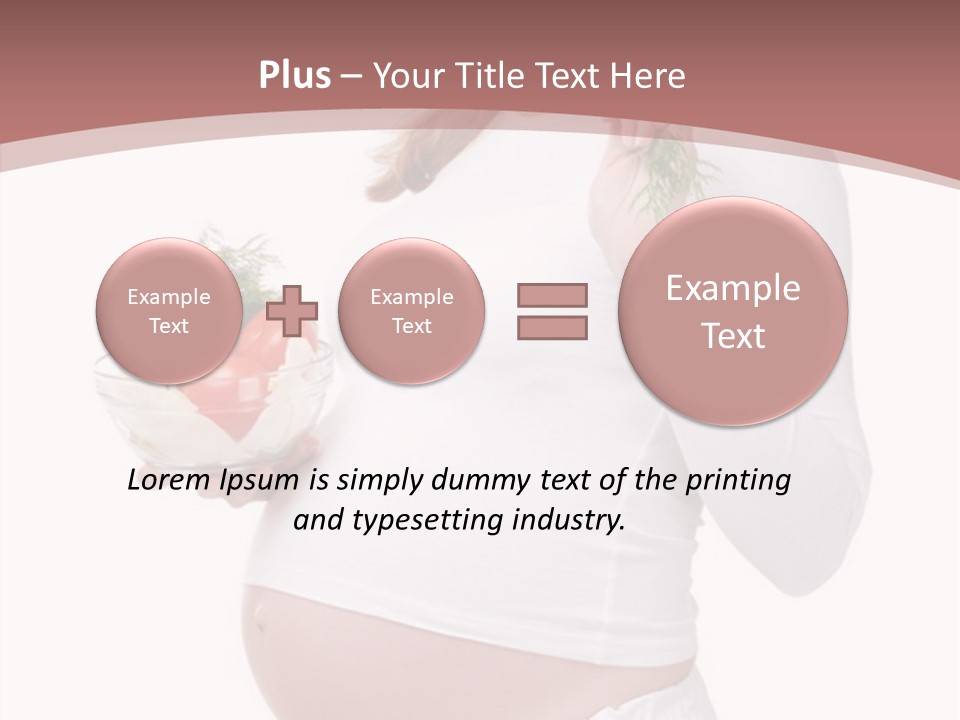 White Pregnancy Salad PowerPoint Template