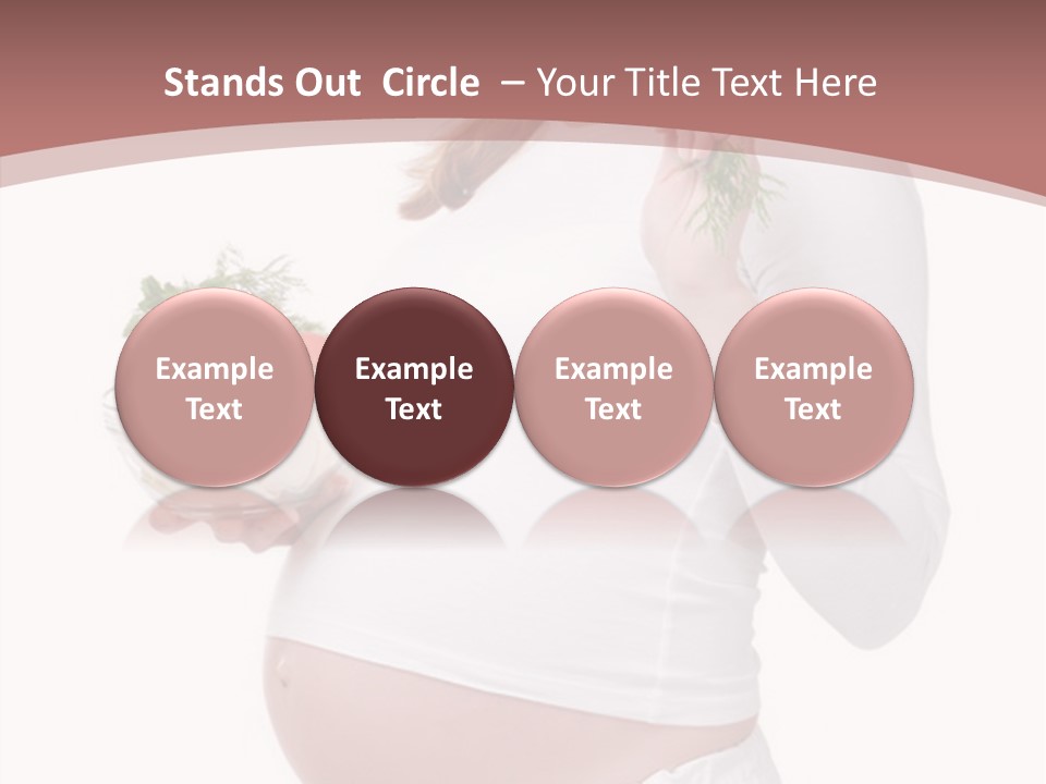 White Pregnancy Salad PowerPoint Template
