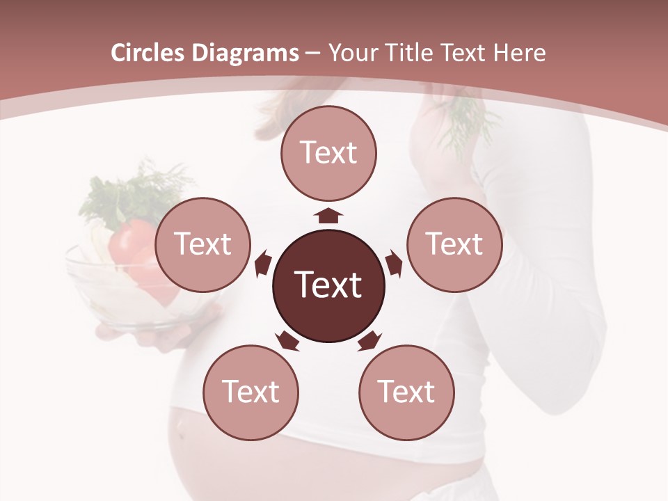 White Pregnancy Salad PowerPoint Template