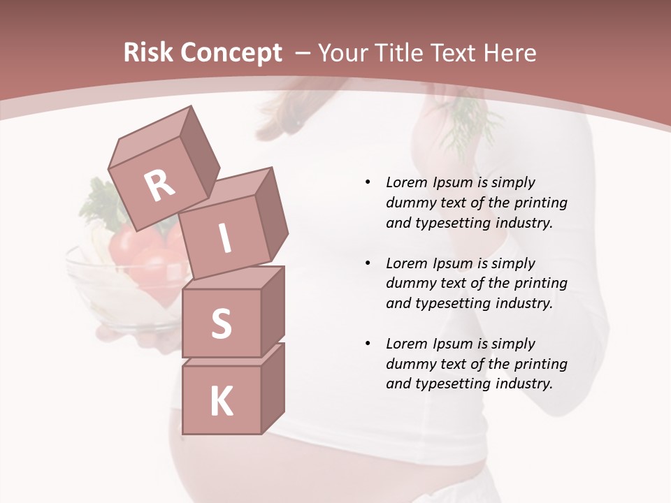 White Pregnancy Salad PowerPoint Template