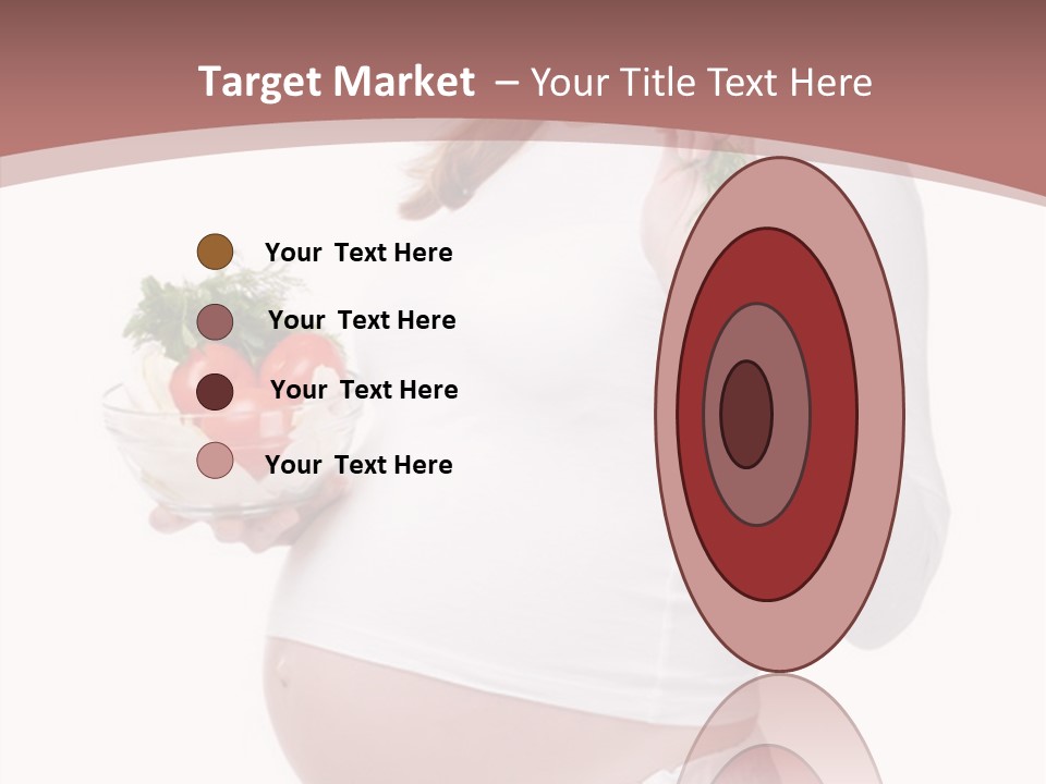 White Pregnancy Salad PowerPoint Template