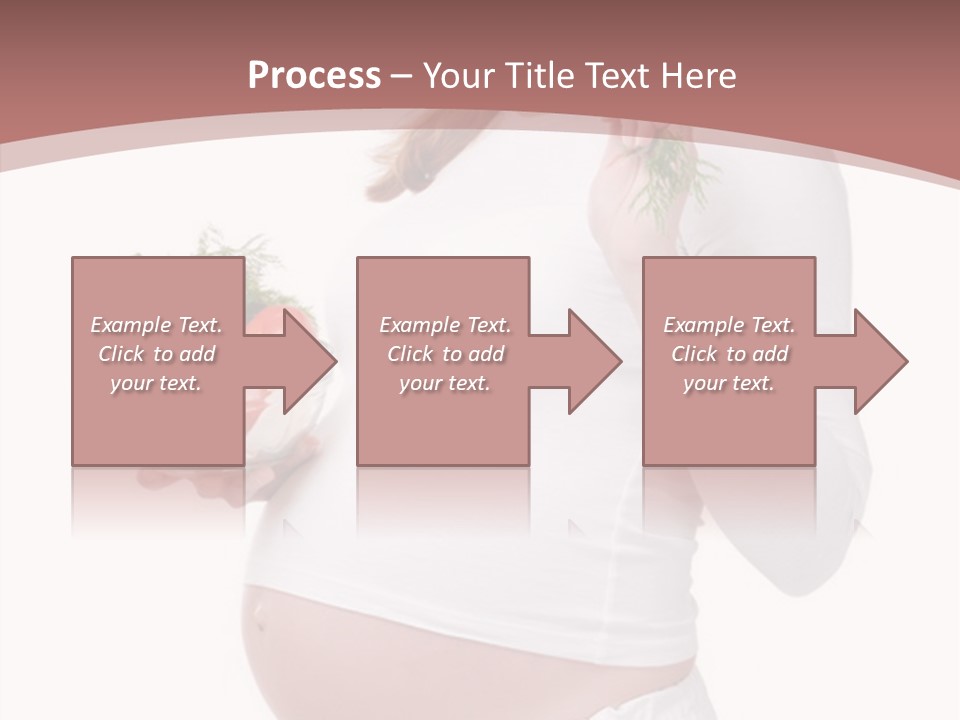 White Pregnancy Salad PowerPoint Template