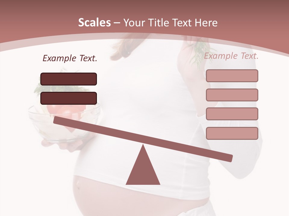 White Pregnancy Salad PowerPoint Template