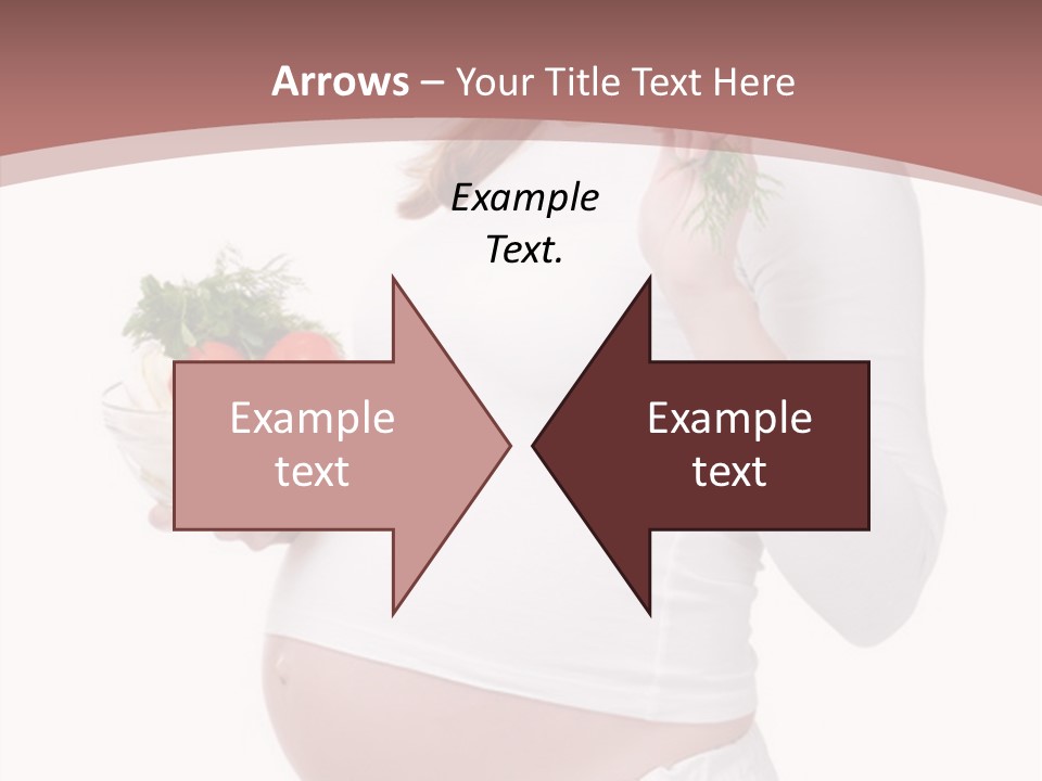 White Pregnancy Salad PowerPoint Template