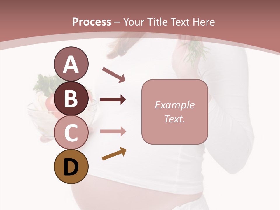 White Pregnancy Salad PowerPoint Template