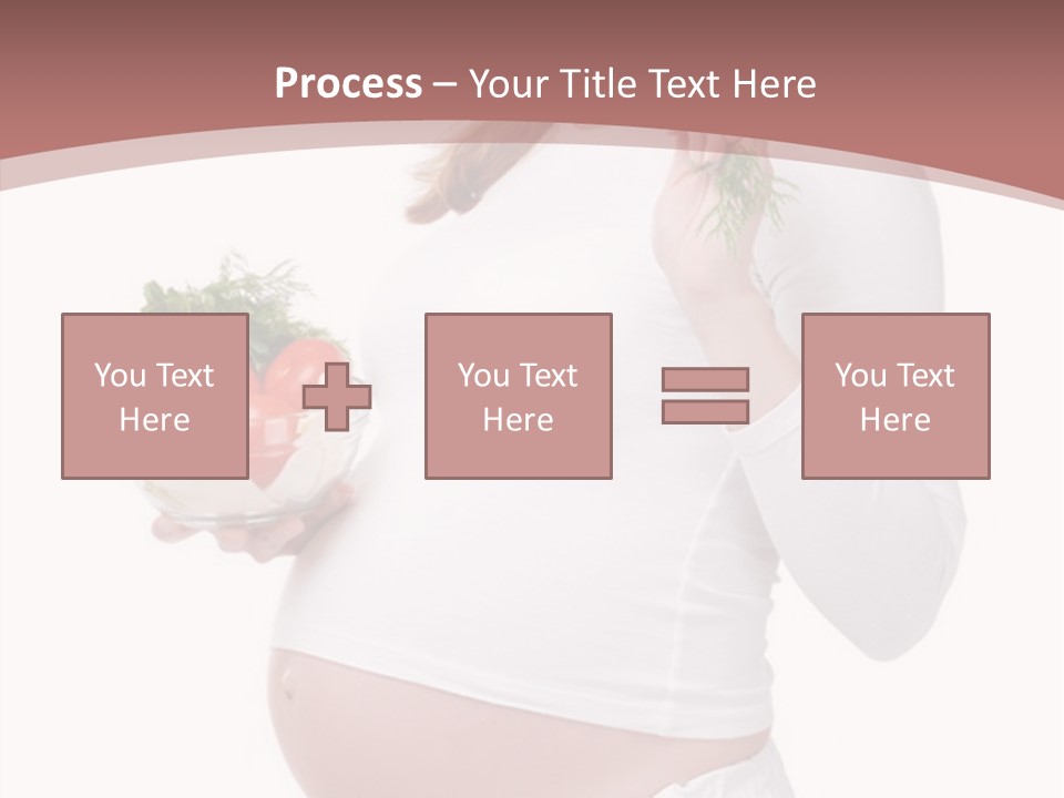 White Pregnancy Salad PowerPoint Template