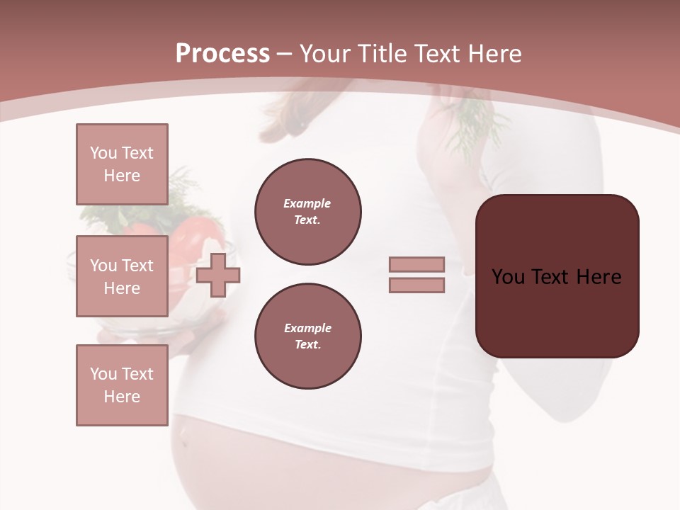 White Pregnancy Salad PowerPoint Template