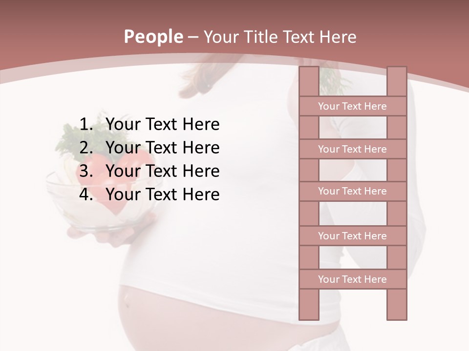 White Pregnancy Salad PowerPoint Template