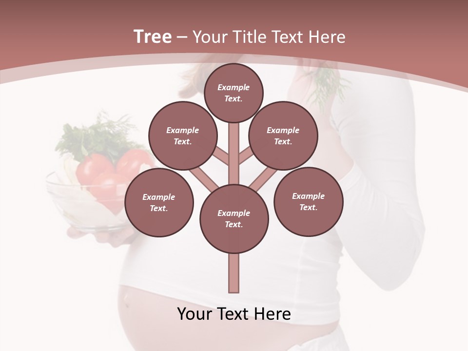 White Pregnancy Salad PowerPoint Template
