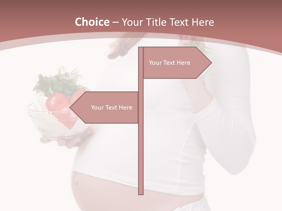 White Pregnancy Salad PowerPoint Template