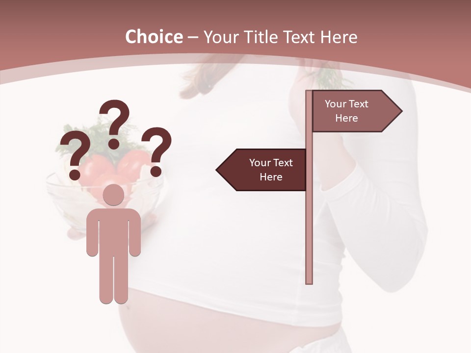 White Pregnancy Salad PowerPoint Template