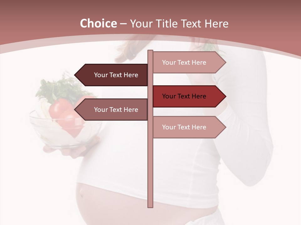 White Pregnancy Salad PowerPoint Template