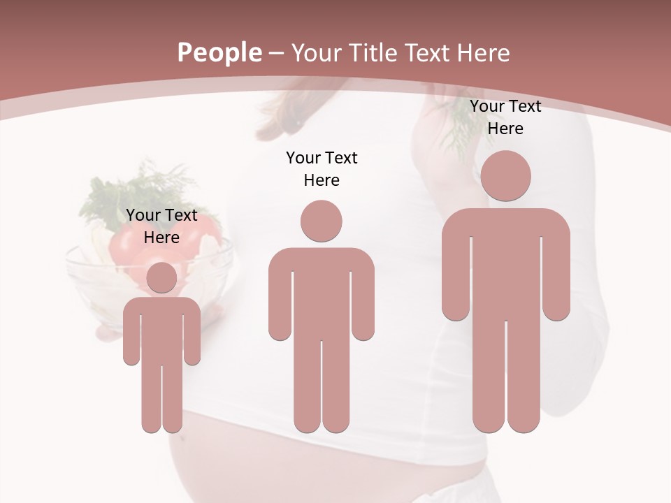 White Pregnancy Salad PowerPoint Template
