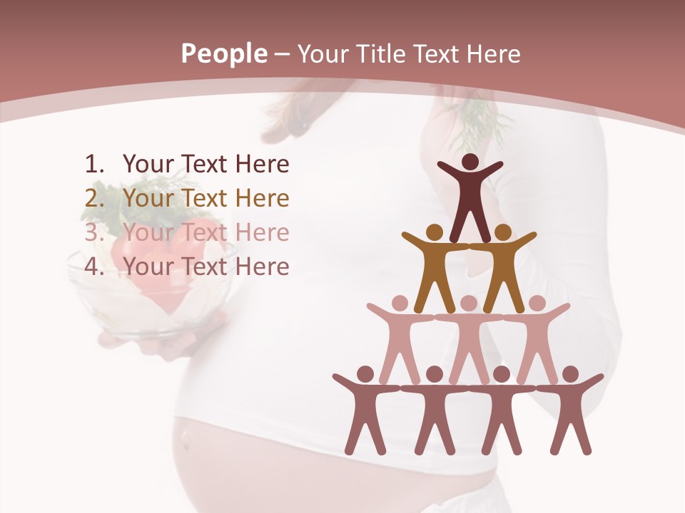 White Pregnancy Salad PowerPoint Template