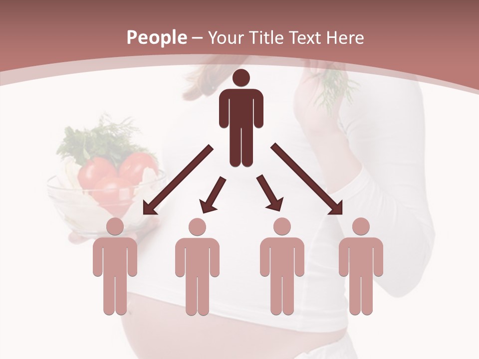 White Pregnancy Salad PowerPoint Template