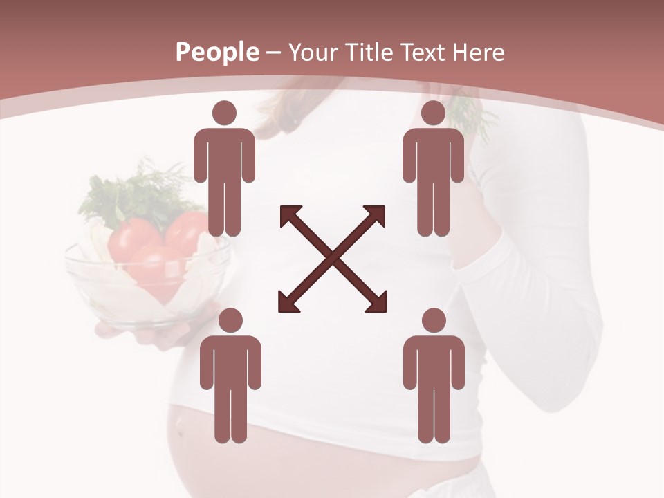 White Pregnancy Salad PowerPoint Template