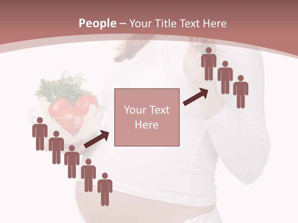 White Pregnancy Salad PowerPoint Template