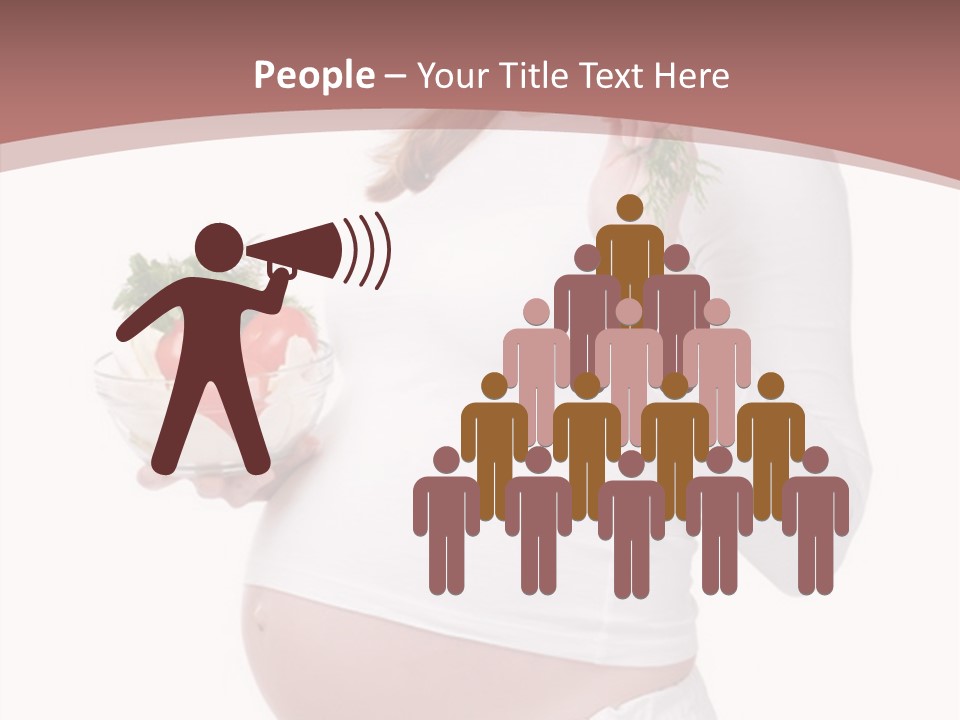 White Pregnancy Salad PowerPoint Template
