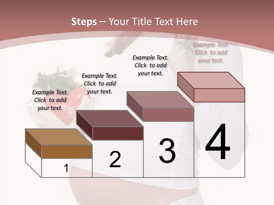 White Pregnancy Salad PowerPoint Template