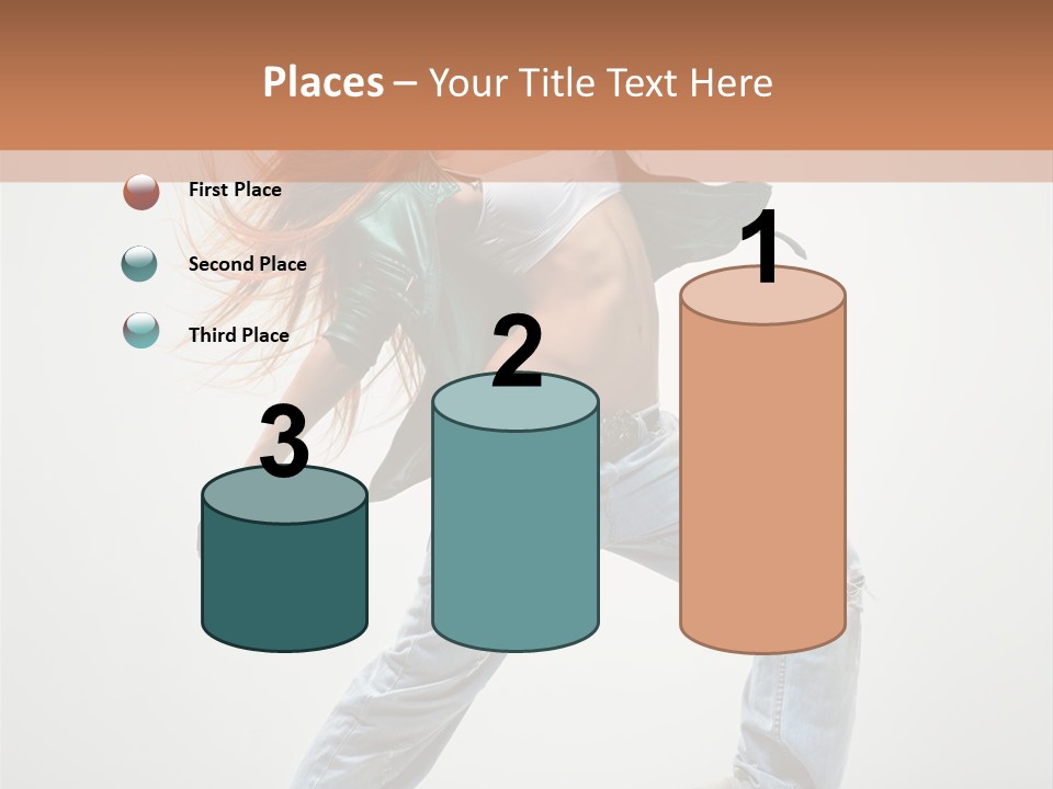 Girl Agility Breakdancer PowerPoint Template