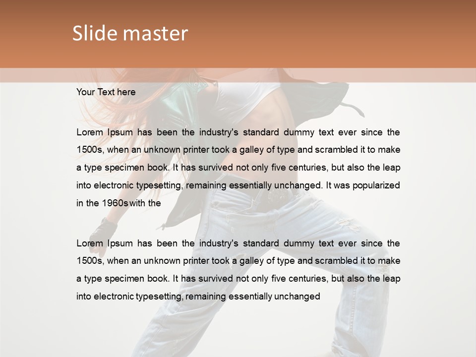 Girl Agility Breakdancer PowerPoint Template