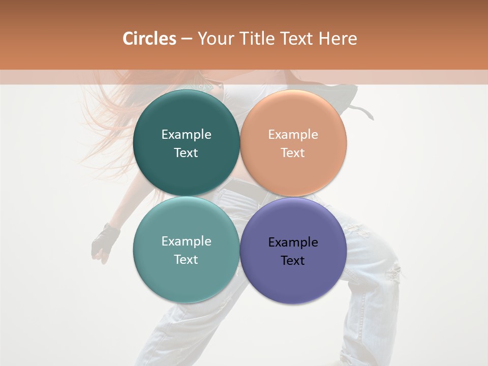 Girl Agility Breakdancer PowerPoint Template