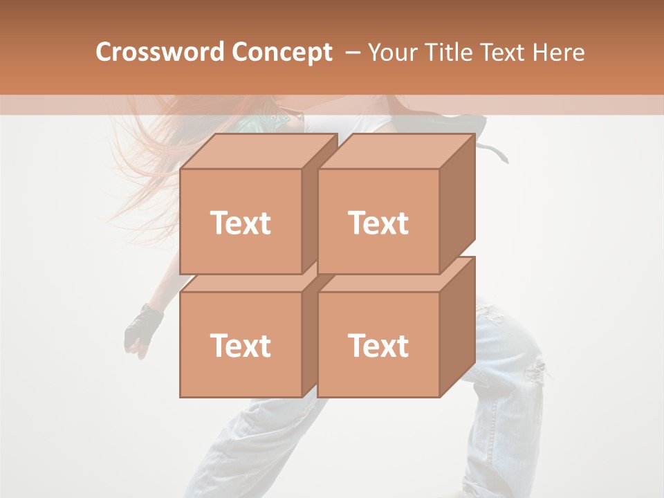 Girl Agility Breakdancer PowerPoint Template