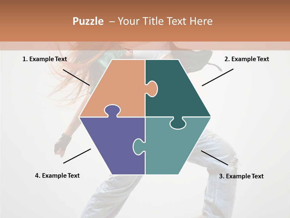 Girl Agility Breakdancer PowerPoint Template