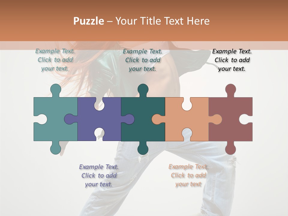 Girl Agility Breakdancer PowerPoint Template