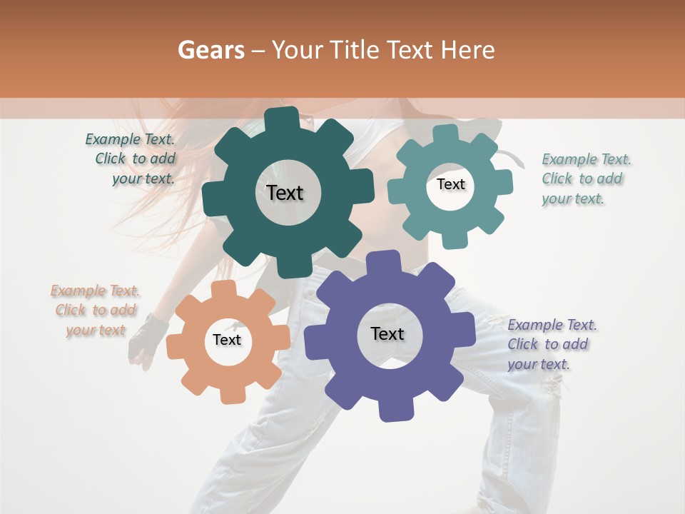 Girl Agility Breakdancer PowerPoint Template