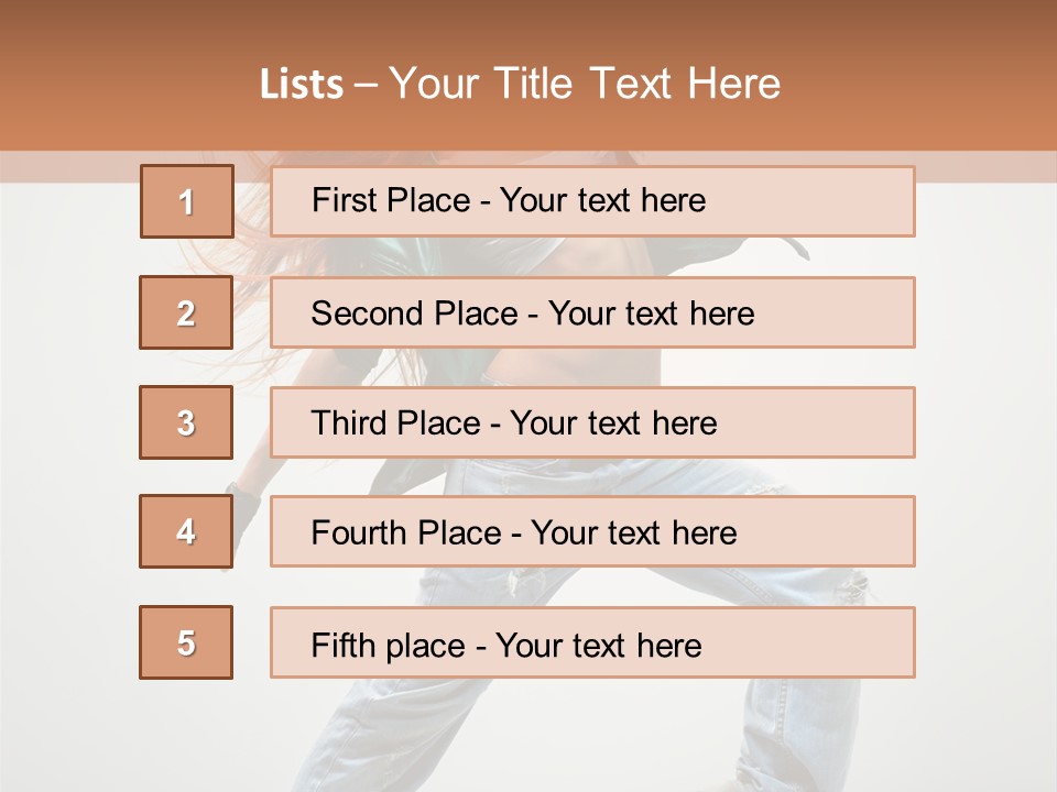 Girl Agility Breakdancer PowerPoint Template