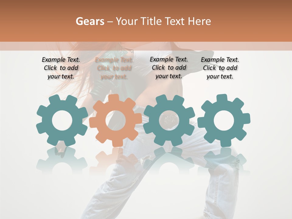 Girl Agility Breakdancer PowerPoint Template