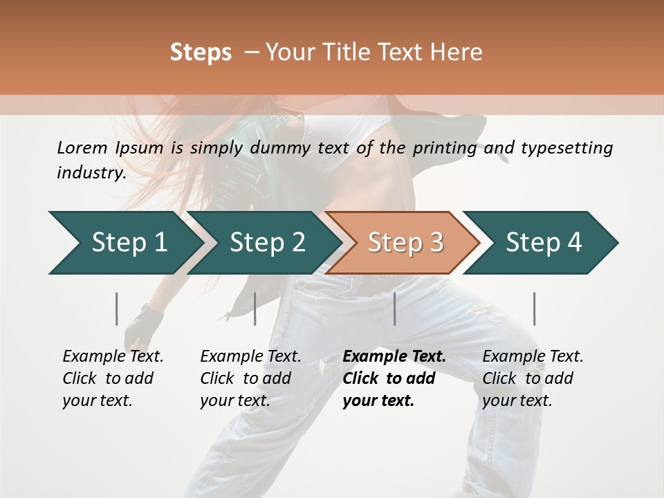 Girl Agility Breakdancer PowerPoint Template