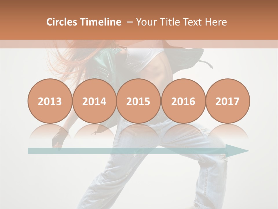 Girl Agility Breakdancer PowerPoint Template