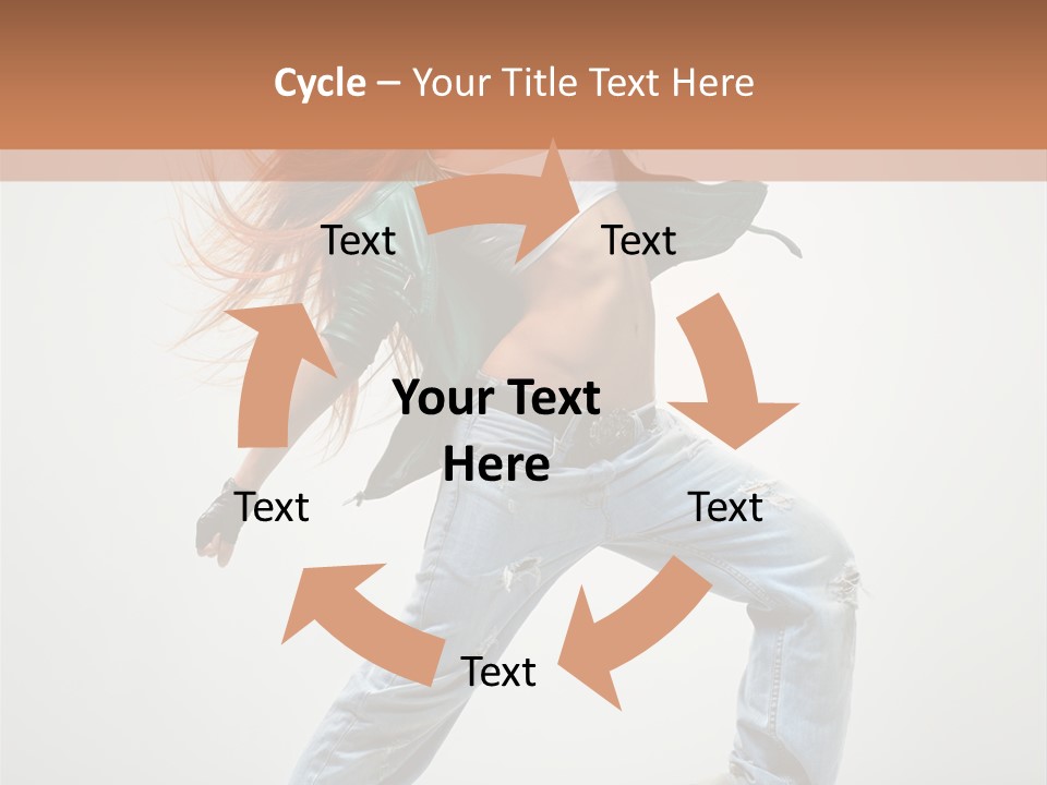 Girl Agility Breakdancer PowerPoint Template