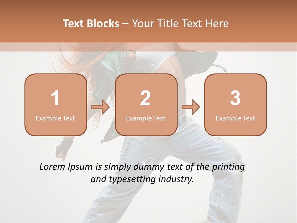 Girl Agility Breakdancer PowerPoint Template