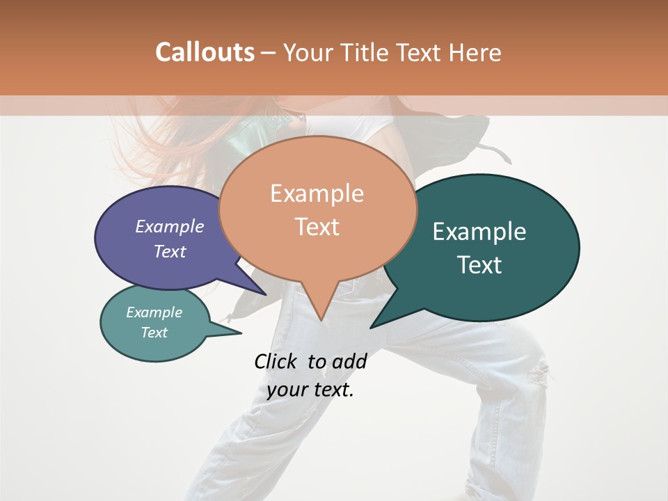 Girl Agility Breakdancer PowerPoint Template