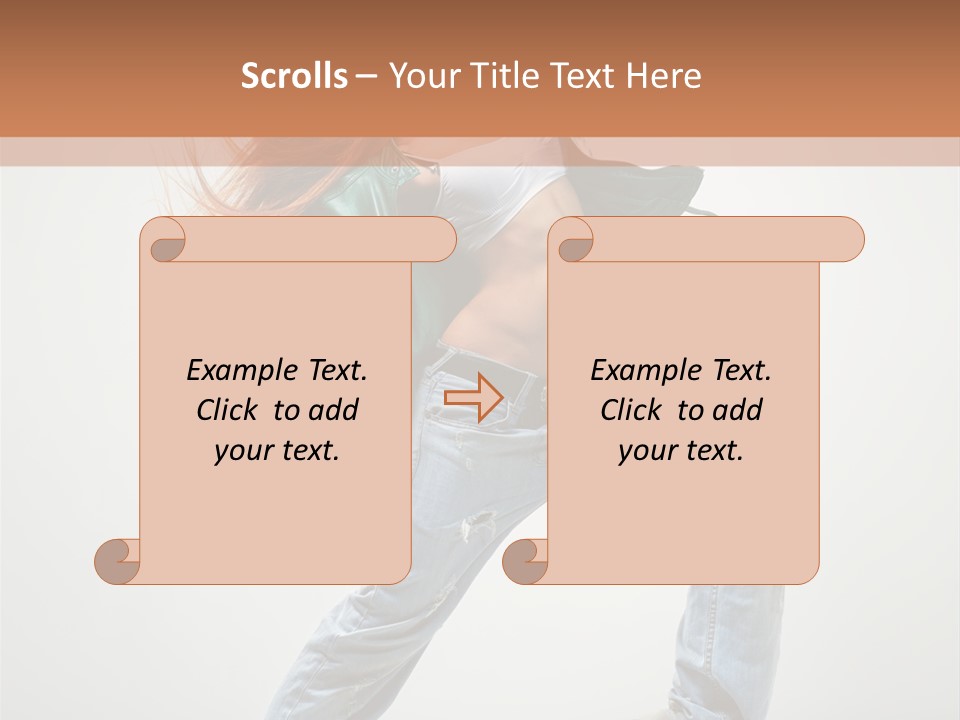 Girl Agility Breakdancer PowerPoint Template