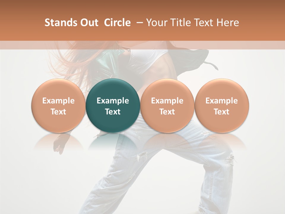 Girl Agility Breakdancer PowerPoint Template