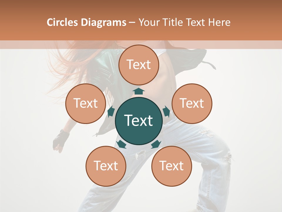 Girl Agility Breakdancer PowerPoint Template