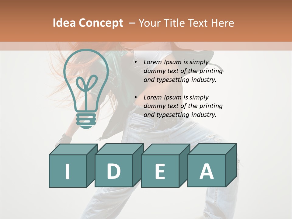 Girl Agility Breakdancer PowerPoint Template