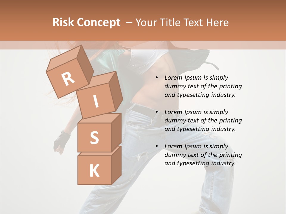 Girl Agility Breakdancer PowerPoint Template