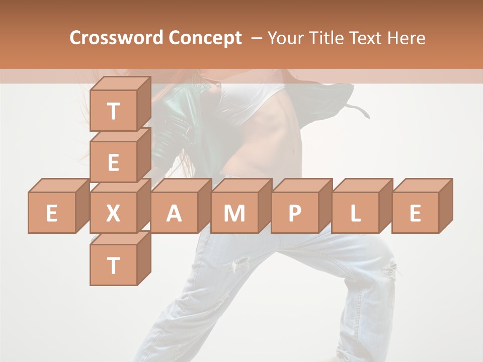 Girl Agility Breakdancer PowerPoint Template