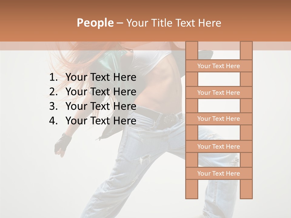 Girl Agility Breakdancer PowerPoint Template