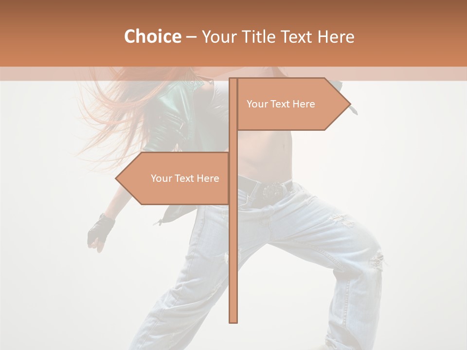 Girl Agility Breakdancer PowerPoint Template